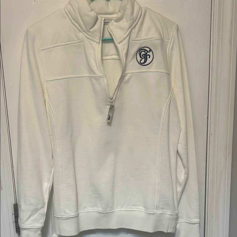 Vineyard vines for Disney Grand Floridian  Women's White Half-Zip Pullover